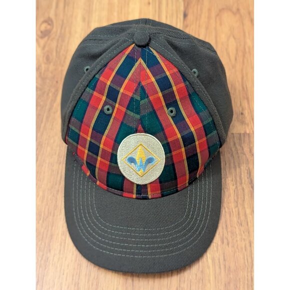 Webelos Uniform Flex Cap Plaid Design Small/Medium 95% Polyester 5% Spandex Adju - Picture 1 of 3
